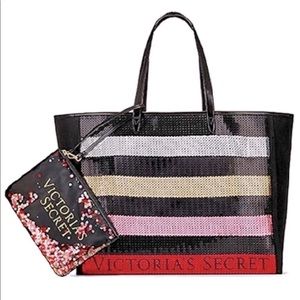 VICTORIA’S SECRET XL Bling Carryall Tote Bag